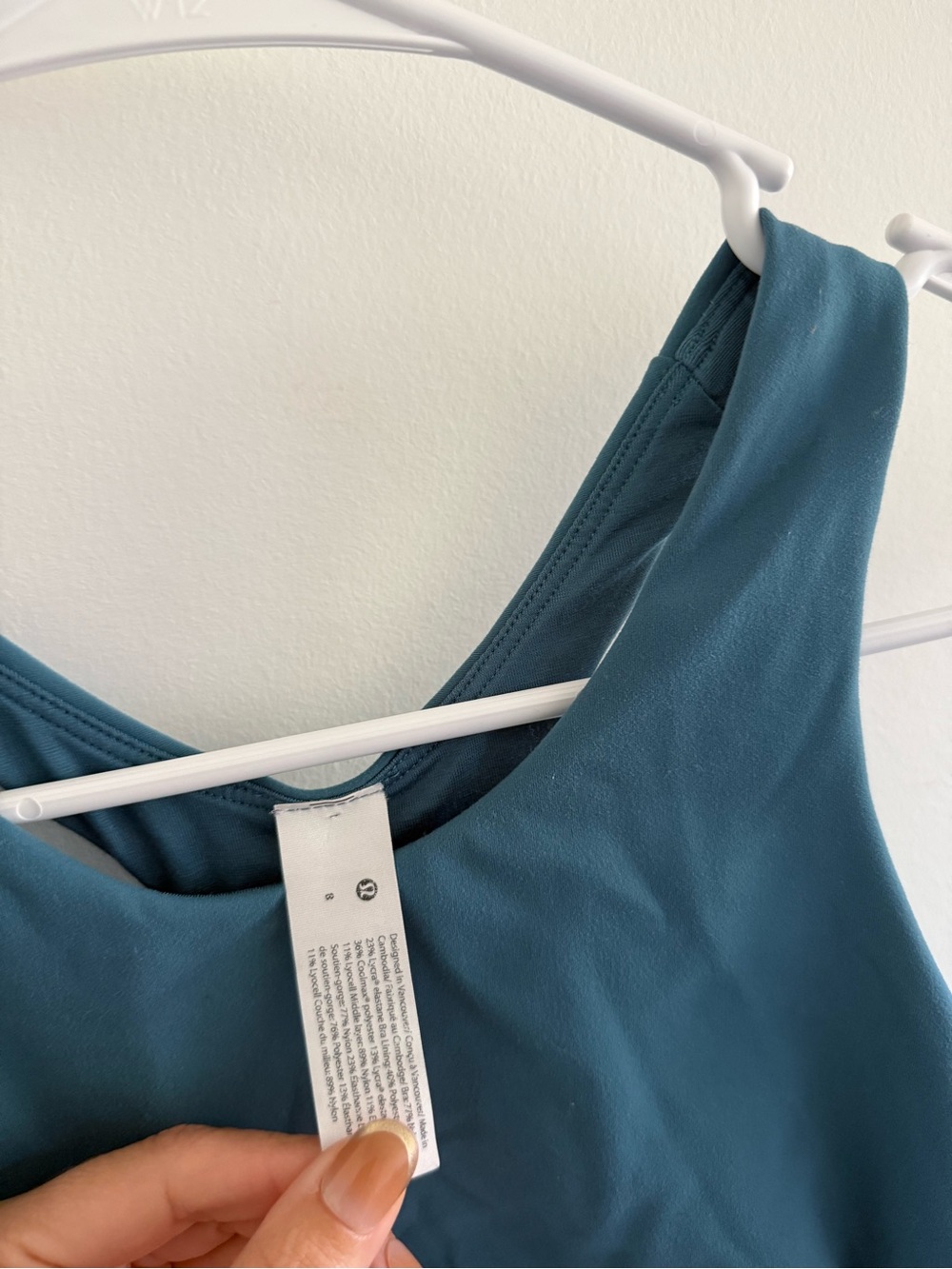 Lululemon Wunder Train Longline Bra Medium Support Capture Blue , Size 8 - Picture 6 of 6